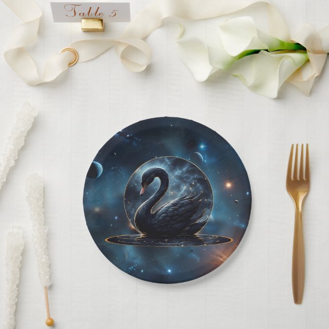 Galactic Grace: The Black Swan.  Paper Plates (Wedding)