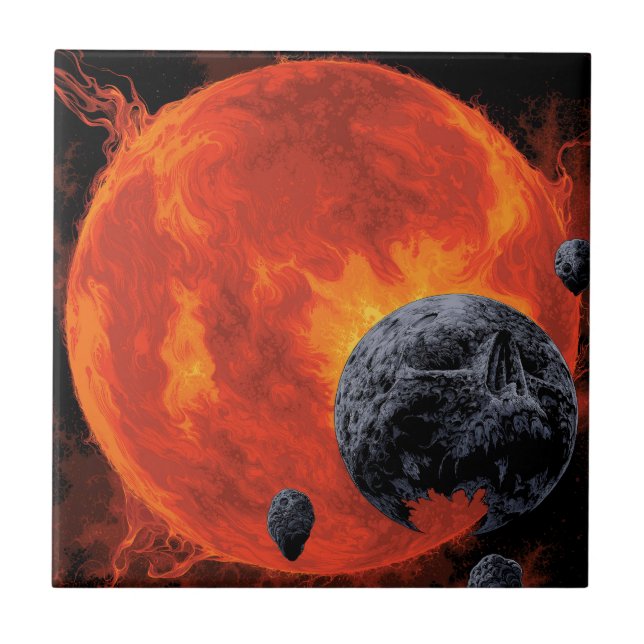 Galactic Graveyard Poster, Macs 2129-1. Ceramic Tile (Front)
