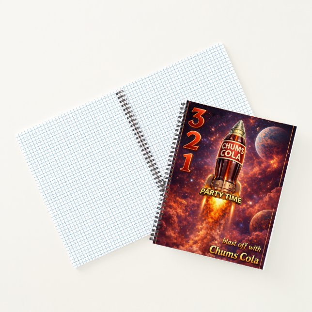 Galactic grid Arcadia chums cola spiral notebook (Inside)
