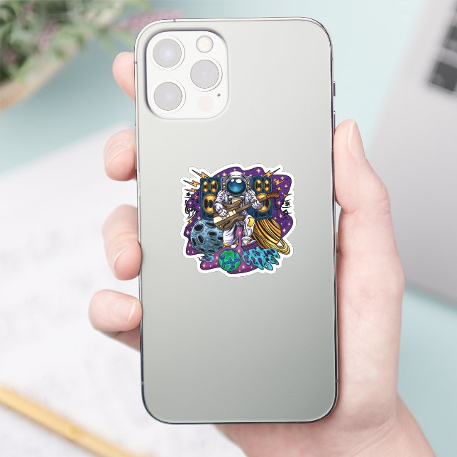 Galactic Guitarist Sticker (Phone)