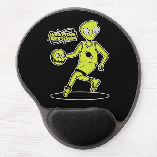 Galactic Hoops Invader: Basketball Alien Style  Gel Mouse Pad