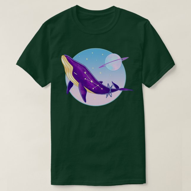 Galactic Humpback Whale T-Shirt (Design Front)