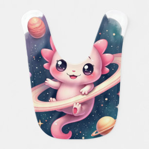 Galactic Kawaii Axolotl Space Galaxy Cosmic Cute S Baby Bib
