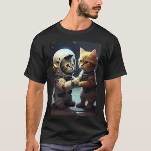 Galactic Kitty Crew T_Shirt