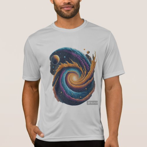 Galactic Maelstrom A Swirling Symphony of Gravity T_Shirt