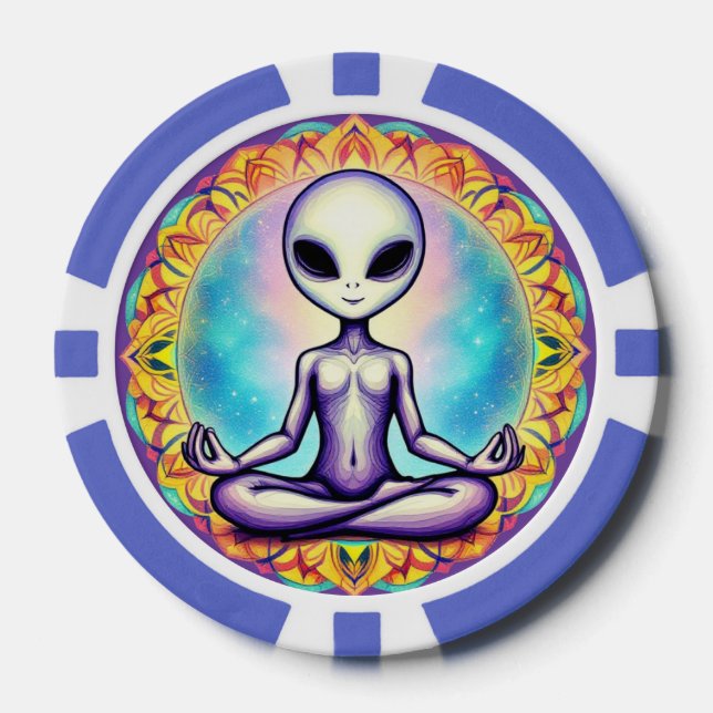 Galactic Meditation Poker Chips (Front)