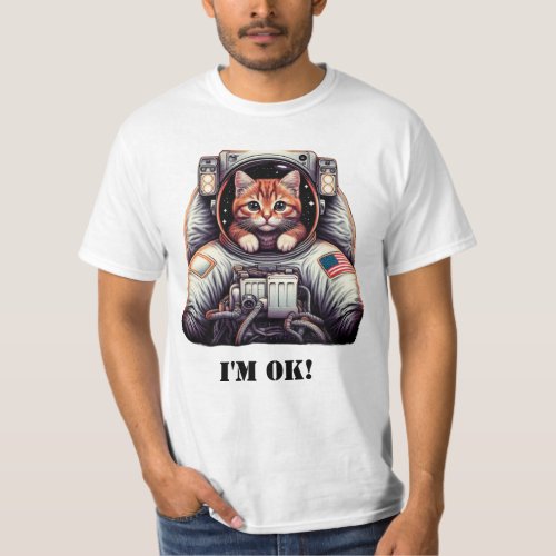 Galactic Meowventure Funny Astronaut Cat T_Shirt