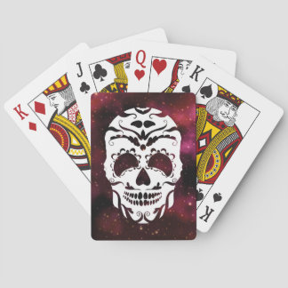 Galactic Mexican Skull Print Deck Poker Cards