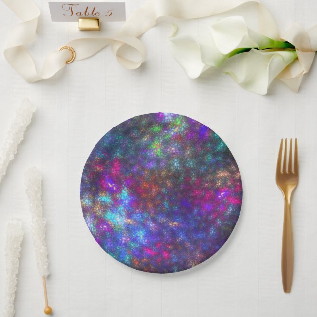 Galactic Mosaic Paper Plates (Wedding)