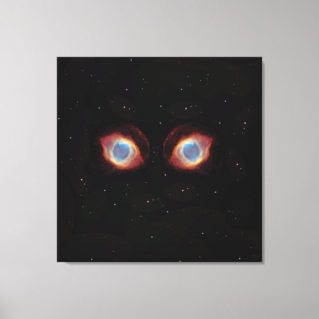 Galactic Nebula Eyes Poster Canvas Print