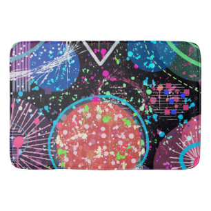 Galactic Neighborhood: Abstract Art  Bath Mat
