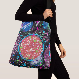 Galactic Neighborhood: Abstract Art Crossbody Bag