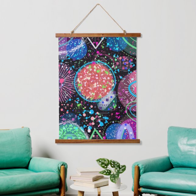 Galactic Neighborhood: Abstract Art  Hanging Tapestry (Living Room)