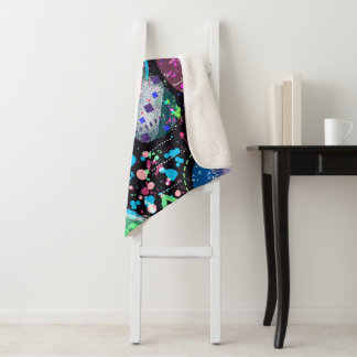 Galactic Neighborhood: Abstract Art  Sherpa Blanket