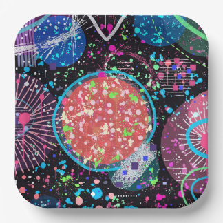 Galactic Neighborhood: Abstract  Paper Plates