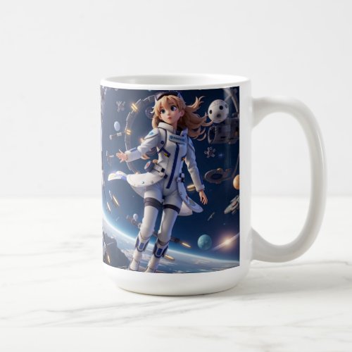 Galactic Odyssey The Journey of Akari Coffee Mug