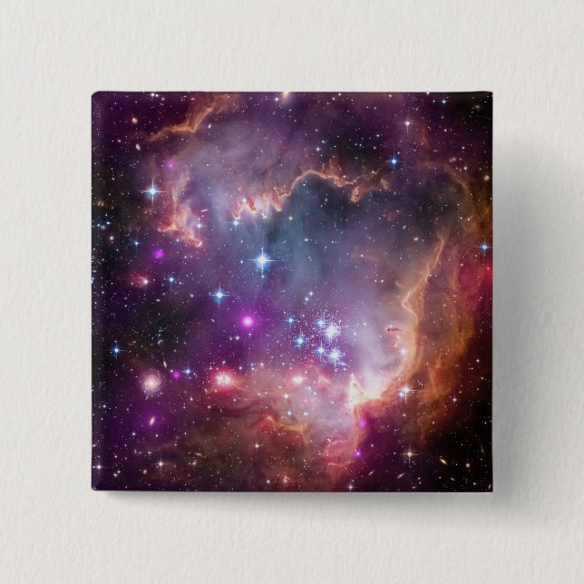 Galactic Outer Space Purple Button (Front)