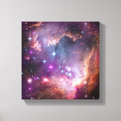 Galactic Outer Space Purple Canvas Print
