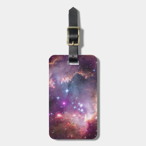 Galactic Outer Space Purple Luggage Tag