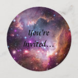Galactic Outer Space Purple Nebulae Invitation