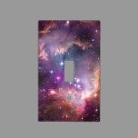 Galactic Outer Space Purple Nebulae Light Switch Cover