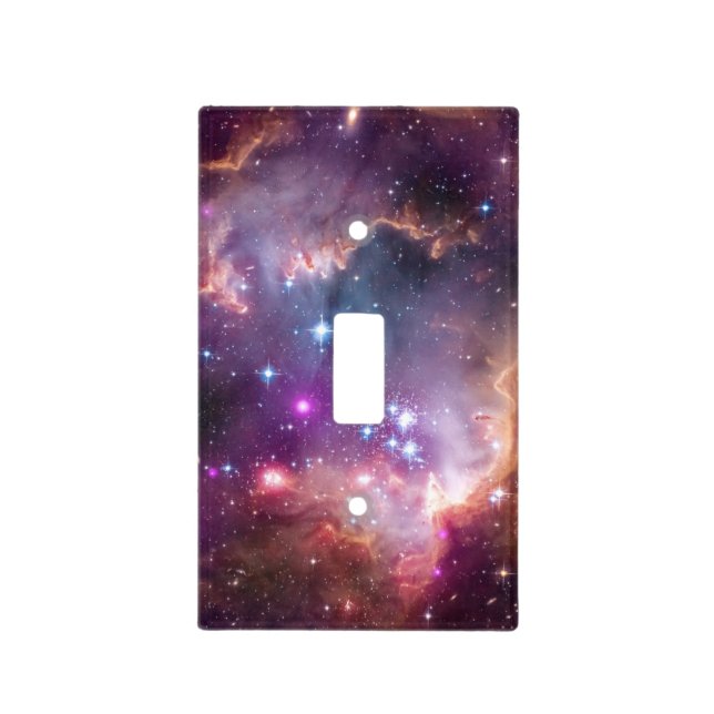 Galactic Outer Space Purple Nebulae Light Switch Cover (Front)