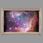 Galactic Outer Space Purple Nebulae Serving Tray