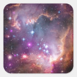Galactic Outer Space Purple Square Sticker