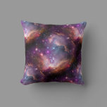 Galactic Outer Space Purple Throw Pillow