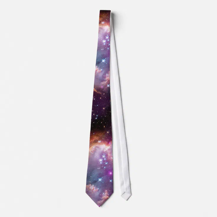 Galactic Outer Space Purple Tie | Zazzle