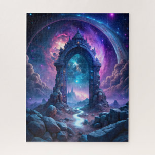 Galactic Portal Fantasy Cosmic Gateway Jigsaw Puzzle