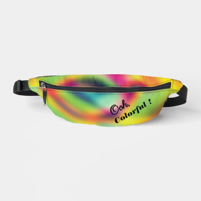 Galactic Rainbow Swirl Fanny Pack (Front)