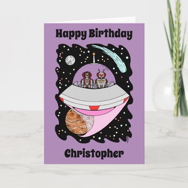 Galactic Road Trip 2018 Birthday Card (Front)