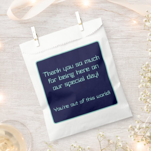 Galactic Sci-Fi Wedding Favor Bag (Clipped)