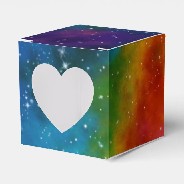 Galactic Sci-Fi Wedding Favor Boxes (Front Side)
