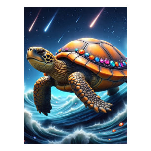 Galactic Sea Turtle Photo Print