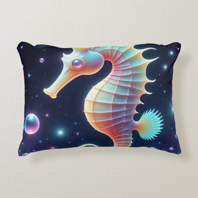 Galactic Seahorse  Accent Pillow (Front)