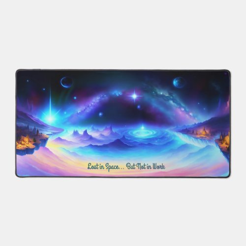 Galactic Stars and Infinite Mountains Desk Mat