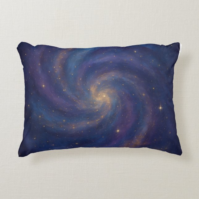 Galactic Swirl Accent Pillow (Front)