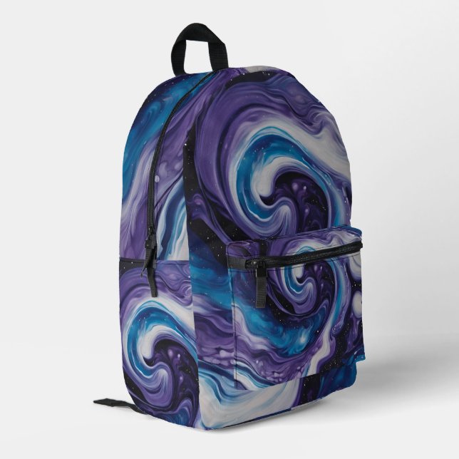 Galactic Swirls Abstract Backpack (Back Corner Left)