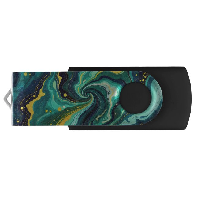 Galactic Swirls in Vivid Colors 2 Flash Drive (Back)