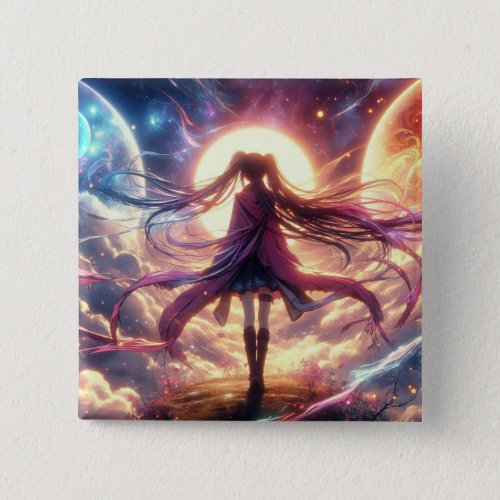 Galactic Twilight Whispers of the Cosmos Button