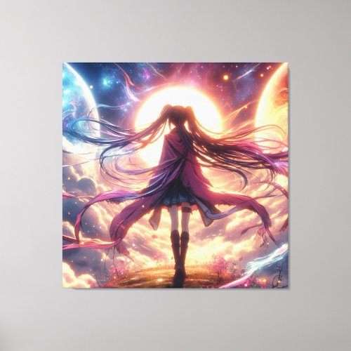 Galactic Twilight Whispers of the Cosmos Canvas Print