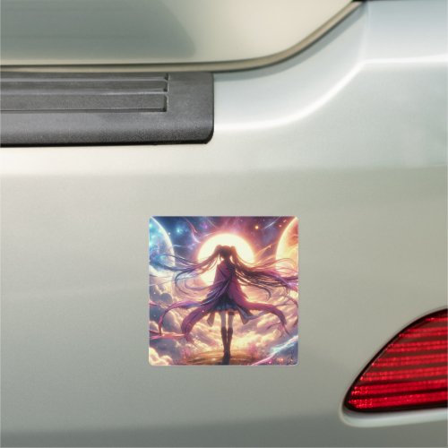 Galactic Twilight Whispers of the Cosmos Car Magnet