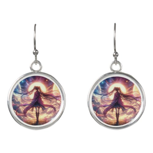Galactic Twilight Whispers of the Cosmos Earrings