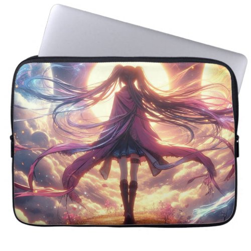 Galactic Twilight Whispers of the Cosmos Laptop Sleeve