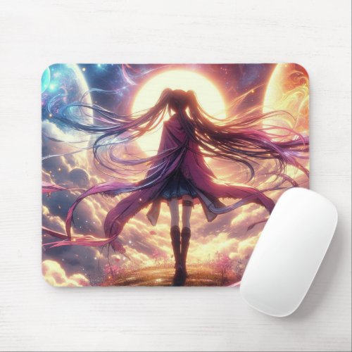 Galactic Twilight Whispers of the Cosmos Mouse Pad