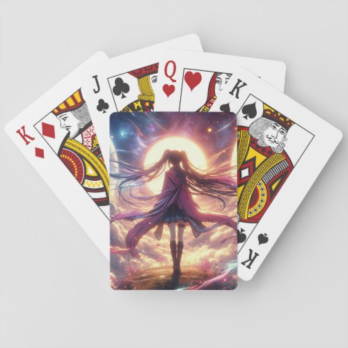 Galactic Twilight Whispers of the Cosmos Playing Cards
