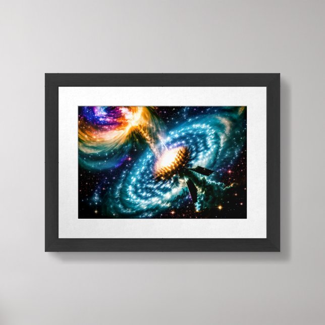 Galactic Universal Cosmic Explosion in Outer Space Framed Art (Framed Front)