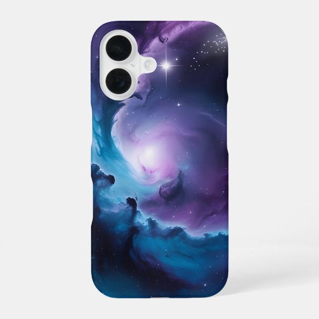 Galactic Vortex Vibrant Cosmic Nebula Art Phone  iPhone Case (Back)